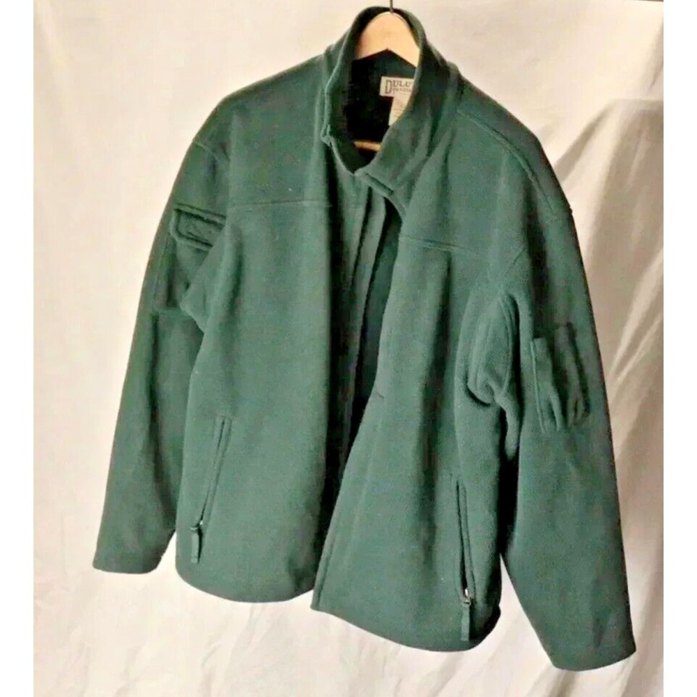 Duluth Trading Co Fleece Jacket Mens Large Green Excellent Tactical Workwear L